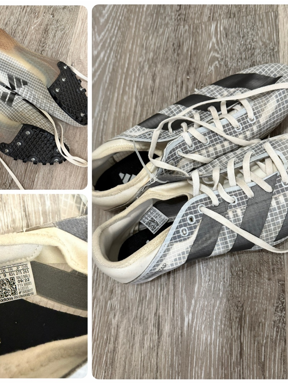 adidas Men’s Gray and White Football Cleats